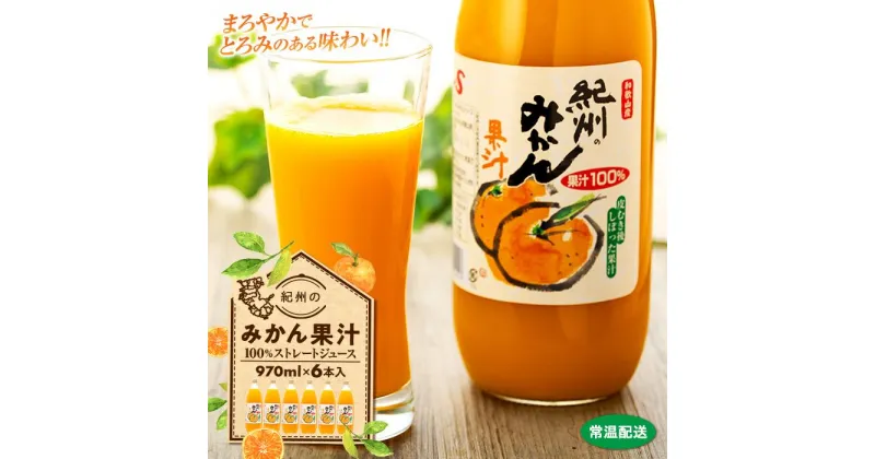 【ふるさと納税】紀州のみかん果汁（和歌山県産） 970ml×6本セット | 飲料 ジュース 食品 人気 おすすめ 送料無料