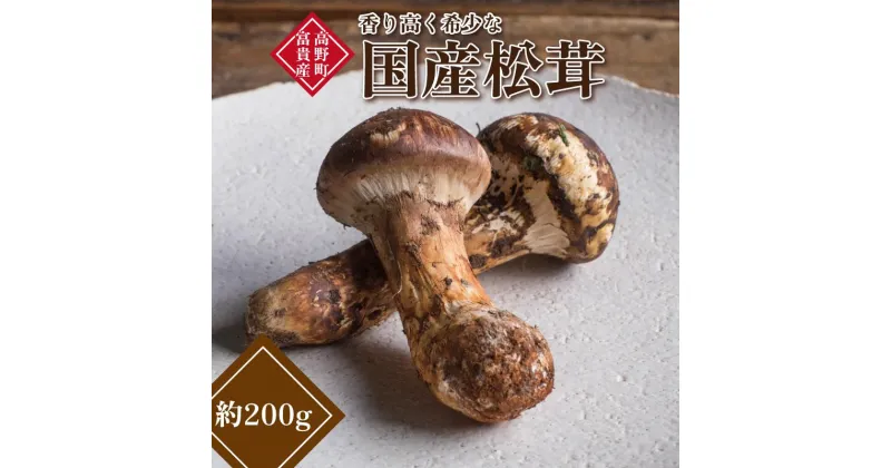 【ふるさと納税】和歌山県産 香り高く希少な国産 松茸 約200g【OKT1】 | 野菜 やさい 食品 人気 おすすめ 送料無料