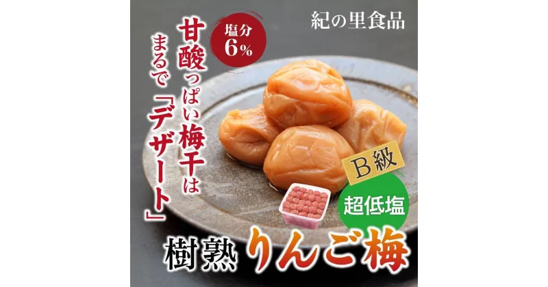 【ふるさと納税】徳用　りんご梅 (1.7kg×1箱）【Kn10】 | 梅干 うめぼし 家庭用 梅 国産 食品 人気 梅干し 取り寄せ グルメ ご飯のお供 お得 わけあり 楽天ふるさと納税 和歌山県 高野町 和歌山県高野町 高野山