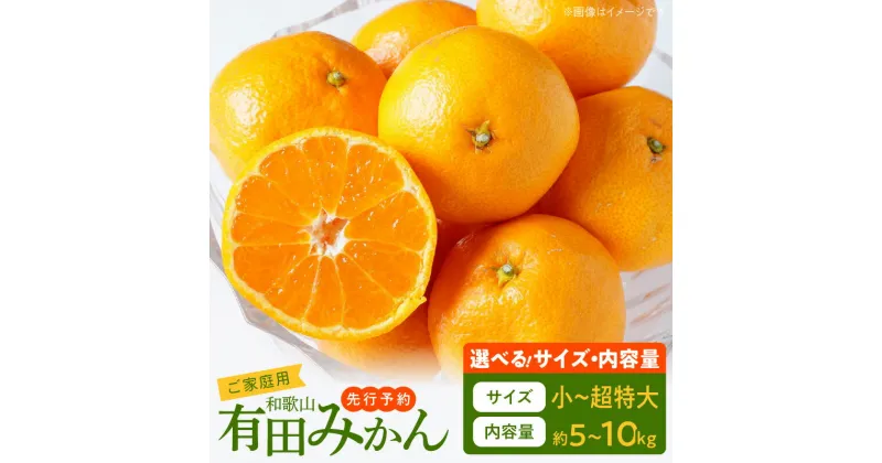 【ふるさと納税】【限定】【先行予約】【ご家庭用】高評価 有田みかん 選べるサイズ&容量 約 5kg 7kg 10kg 2Sサイズ ～ 3Lサイズ 和歌山県 湯浅町 有田 みかん 温州みかん 柑橘 果物 果実 フルーツ 名産地 甘味 酸味 バランス ジューシー 大人気 期間限定 送料無料