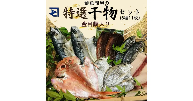 【ふるさと納税】鮮魚問屋の 特選 干物セット金目鯛入り(6種11枚)【魚 干物セット 詰め合わせ】