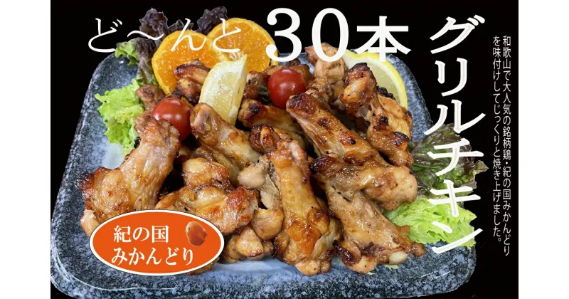 【ふるさと納税】紀の国みかんどり グリルチキン 30本【チキン 冷蔵 チルド 惣菜 弁当 おかず】