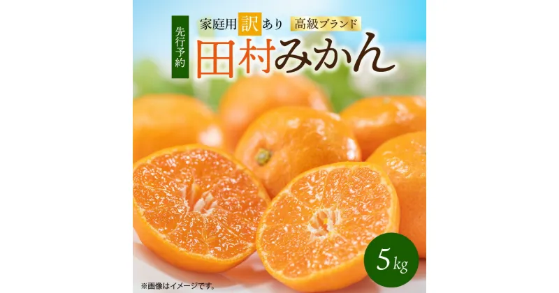 【ふるさと納税】【限定】 【先行予約】高級ブランド 田村みかん 約 5kg 訳あり 家庭用 濃厚 味わい 糖度 酸味 バランス 絶妙 甘い コク みかん 温州みかん 有田みかん 果物 果実 フルーツ 柑橘 お取り寄せ 産地直送 送料無料 和歌山県 湯浅町