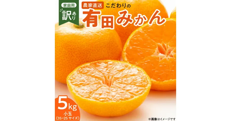 【ふるさと納税】【限定】 こだわりの 有田みかん 小玉 5kg (2S～3Sサイズ)【訳あり 家庭用】 【ミカン 蜜柑 柑橘 温州みかん 和歌山 有田 小粒 S】