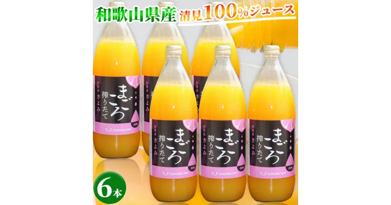 【ふるさと納税】【限定】 【まごころ搾りたて】清見 100%ジュース 1000ml 6本【ジュース 清見 みかんジュース オレンジジュース 柑橘 和歌山 有田】