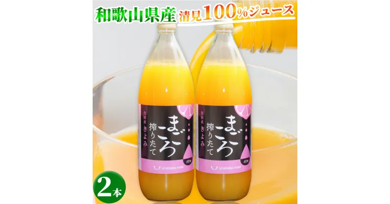 【ふるさと納税】【限定】 【まごころ搾りたて】清見 100%ジュース 1000ml 2本【ジュース 清見 みかんジュース オレンジジュース 柑橘 和歌山 有田】