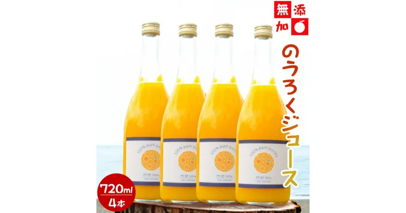 【ふるさと納税】【4本セット】和歌山県産 のうろくジュース 720ml ×4本【添加物・保存料不使用】