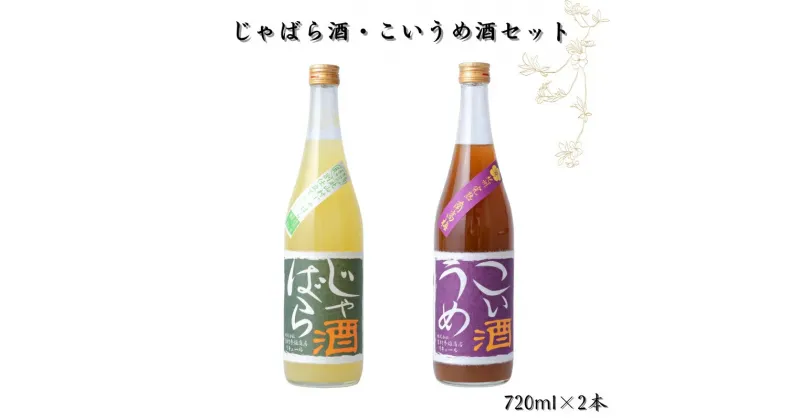 【ふるさと納税】じゃばら酒・紀州 完熟南高梅 こいうめ酒セット 各720ml×1本ずつ / 和歌山 広川町 お酒 じゃばら うめ 梅 南高梅 リキュール 梅酒 うめ酒 アルコール 宅飲み 家飲み 家庭用 化粧箱なし プレゼント ギフト 父の日 母の日 //alcohol