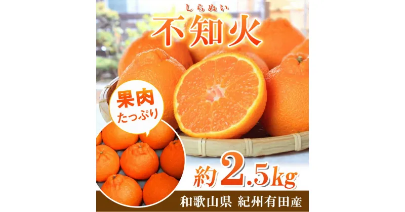 【ふるさと納税】紀州有田産不知火(しらぬひ) 2.5kg ※2025年2月中旬頃〜3月中旬頃に順次発送予定 ※離島への配送不可 / ミカン 蜜柑 柑橘 果物 フルーツ 国産 和歌山県 有田 不知火 しらぬい でこぽん //dekopon