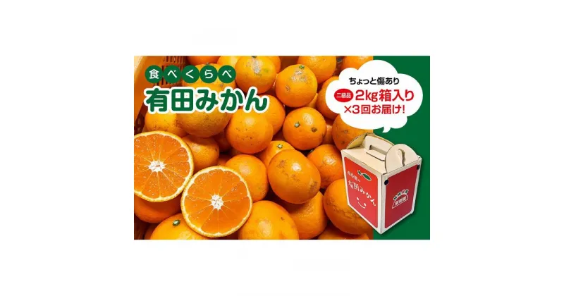 【ふるさと納税】定期便 ちょっと 傷あり 2kg × 3回 コース 有田みかん 食べくらべ 3種 全3回 南泰園 | 定期便 家庭用 訳あり 有田みかん 極早生 完熟早生 マルチ 数量限定 送料無料 密柑 わけあり 温州ミカン みかん mikan 柑橘 果物 フルーツ