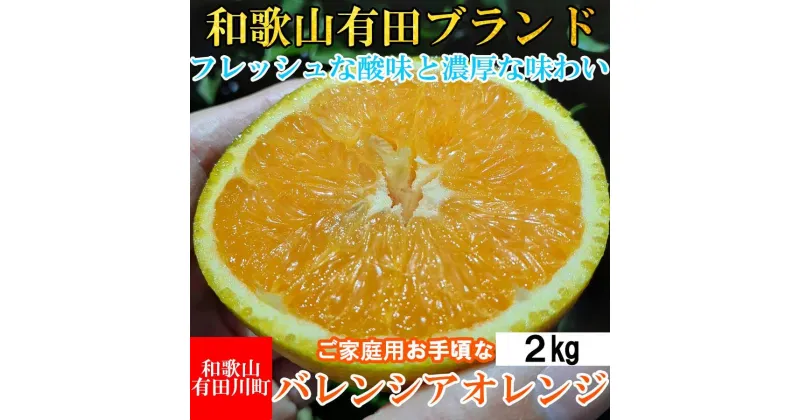 【ふるさと納税】【有田川町】バレンシアオレンジ 2kg バレンシア バレンシャ 和歌山 ブランド 有田みかん ご家庭用