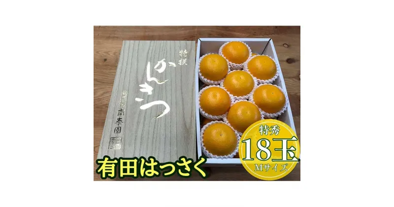 【ふるさと納税】化粧箱 手詰め 有田 はっさく 特秀 M サイズ × 18玉入 2段詰 南泰園