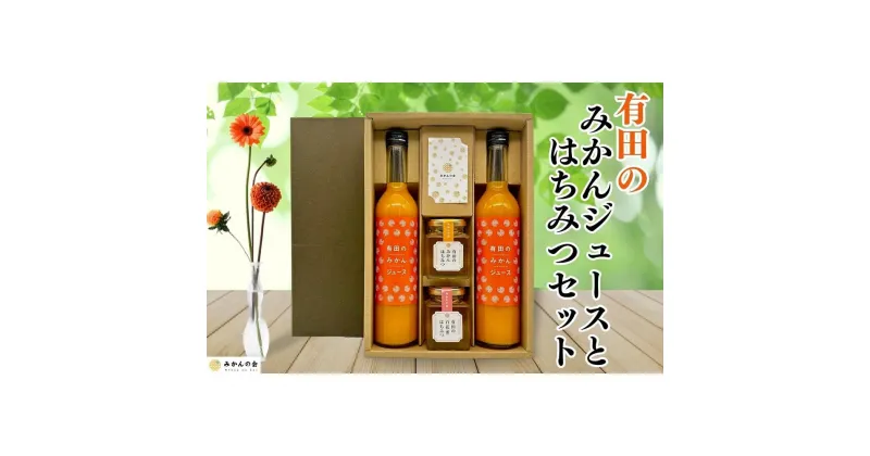 【ふるさと納税】みかんジュース (500ml×2本) と はちみつ ( みかん蜂蜜・百花蜂蜜 各210g) セット 和歌山県産 産地直送 【みかんの会】 | ハニー 蜂蜜 食品 人気 おすすめ 送料無料