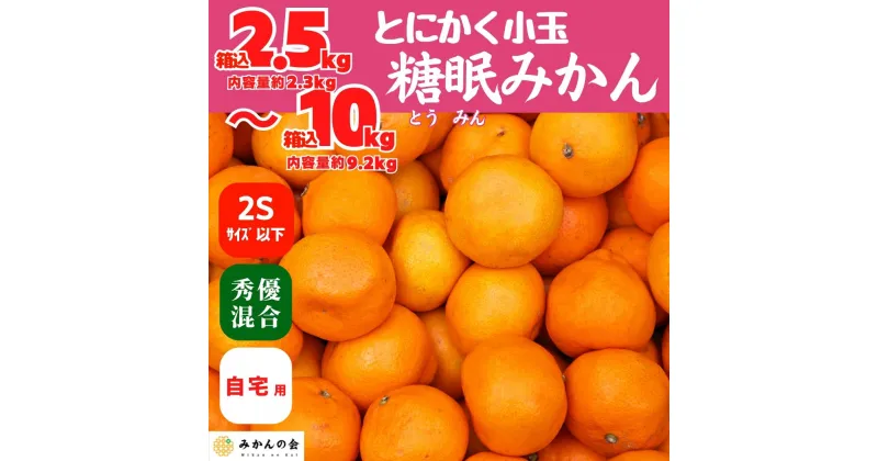 【ふるさと納税】熟成 みかん とにかく 小玉 箱込2.5kg～10kg 2Sサイズ以下 秀品 優品 混合 有田みかん 和歌山産 産地直送 家庭用 【みかんの会】 | 和歌山 フルーツ 果物 くだもの かんきつ 柑橘 柑橘類 みかんの会 送料込み 送料無料