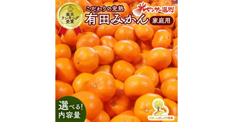 【ふるさと納税】有田みかん 家庭用 【 選べる！ サイズ 内容量 発送時期 】【光センサー選別】◇｜ みかん ミカン 柑橘 温州ミカン フルーツ 農家直送※北海道・沖縄・離島への配送不可 ※着日指定不可