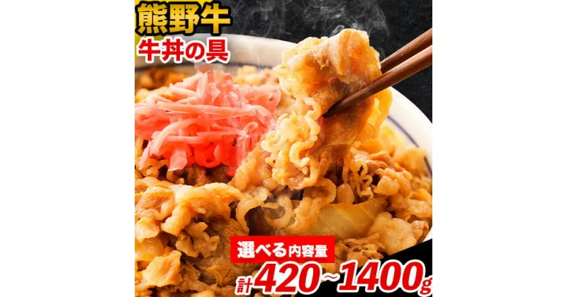 【ふるさと納税】牛丼 熊野牛 牛丼の具 選べる内容量 3個セット(140g×3個) 5個セット(140g×5個) 10個セット(140g×10個) 粉山椒付き 澤株式会社(Meat Factory)《90日以内に出荷予定(土日祝除く)》和歌山県 日高町 送料無料 牛肉 肉 牛丼 レンジ 湯煎 冷凍