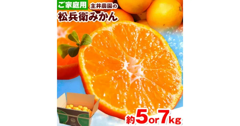 【ふるさと納税】《レビューキャンペーン》選べる 主井農園 の 松兵衛 みかん ご家庭用 5kg 7kg《11月中旬-2月上旬に発送予定(土日祝除く)》主井農園 みかん 和歌山県 日高町 和歌山みかん 温州みかん ミカン 蜜柑 柑橘 果物 フルーツ 家庭用 訳あり わけあり みかん