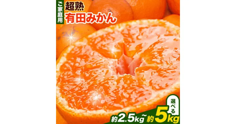 【ふるさと納税】 《レビューキャンペーン》家庭用 超熟 有田 みかん 2.5kg+75g 4kg+120g 5kg+150g（傷み補償分）選べる【わけあり・訳あり】池田鹿蔵農園@日高町(池田農園株式会社)《11月上旬-12月下旬頃出荷》和歌山県 日高町【配送不可地域あり】みかん 有田みかん