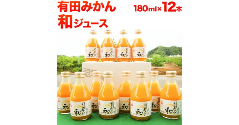 【ふるさと納税】有田みかんの和 なごみ 180ml×12本入 果樹園紀の国株式会社《90日以内に出荷予定(土日祝除く)》 和歌山県 日高町 オレンジジュース みかんジュース 有田みかん100%使用 柑橘【配送不可地域あり】