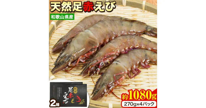 【ふるさと納税】紀州和歌山産天然足赤えび 540g×2箱(270g×4パック) 化粧箱入 魚鶴商店《11月上旬-2月末頃出荷》和歌山県 日高町 足赤えび えび エビ