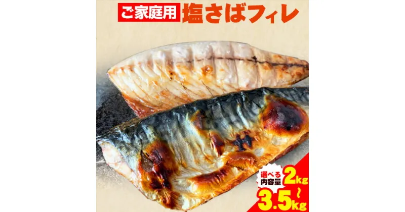 【ふるさと納税】ご家庭用 塩さばフィレ 選べる 2kg 3.5kg 株式会社魚鶴商店 《30日以内に出荷予定(土日祝除く)》 さば 塩サバ 鯖