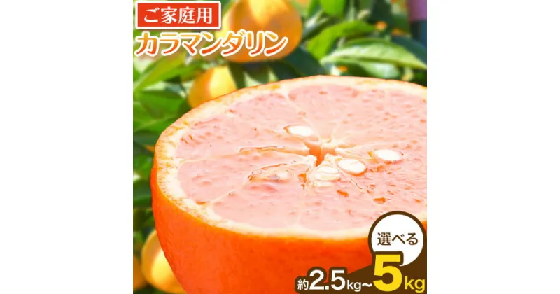 【ふるさと納税】【先行予約】家庭用 カラマンダリン2.5kg 4kg 5kg（傷み補償分）南津海・なつみ 訳あり わけあり 希少な春柑橘 池田鹿蔵農園《2025年4月上旬-6月上旬頃出荷予定》 和歌山県 日高町 みかん 柑橘 フルーツ 送料無料【配送不可地域あり】