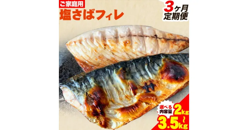 【ふるさと納税】【3ヶ月定期便】ご家庭用 塩さばフィレ 選べる 2kg 3.5kg 株式会社魚鶴商店 《お申込み翌月より発送予定(土日祝除く)》 さば 塩サバ 鯖 定期便 計3回