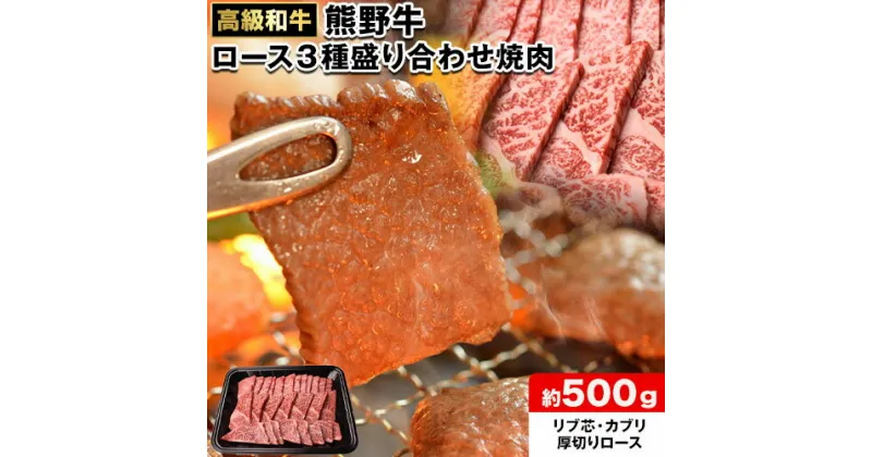 【ふるさと納税】和歌山産 高級和牛 熊野牛 ロース盛合せ焼肉 約500g エバグリーン《30日以内に出荷予定(土日祝除く)》 和歌山県 日高町 牛 うし 牛肉 熊野牛 和牛 高級