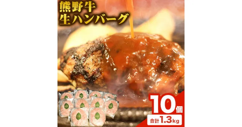 【ふるさと納税】贅沢グルメを味わえる熊野牛「生」ハンバーグ 10個セット 神戸屋《90日以内に出荷予定(土日祝除く)》 和歌山県 日高町 熊野牛 牛 うし ハンバーグ 生ハンバーグ 惣菜 送料無料