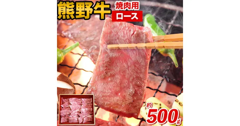 【ふるさと納税】熊野牛 ロース 焼肉用 500g 粉山椒付き 澤株式会社(Meat Factory)《30日以内に出荷予定(土日祝除く)》 和歌山県 日高町 熊野牛 牛 うし 牛肉 ロース 焼肉 山椒 送料無料