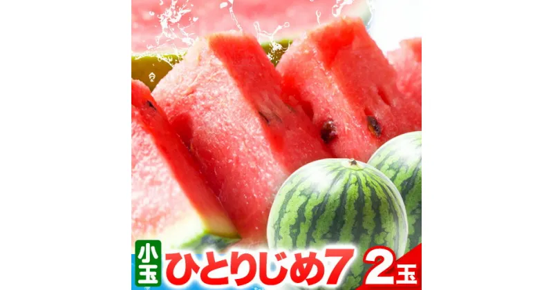 【ふるさと納税】和歌山県産 小玉すいか ひとりじめ7(セブン) 2玉入り 3.5kg以上 厳選館《2025年6月下旬-8月中旬頃出荷》 和歌山県 日高町 スイカ 西瓜 すいか