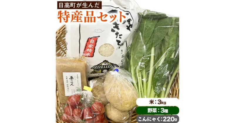 【ふるさと納税】和歌山からの贈り物 日高が生んだ 特産品セット (米 こんにゃく 野菜詰め合わせ) さわやか日高 《2024年10月上旬-2025年5月上旬頃出荷》 和歌山県 日高町 お米 蒟蒻 やさい 詰め合わせ 送料無料