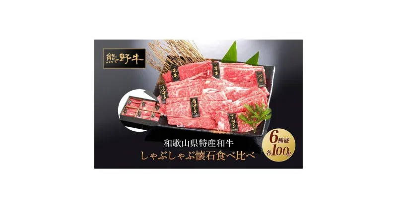 【ふるさと納税】熊野牛 しゃぶしゃぶ懐石 6種盛り【MT46】 | 肉 お肉 にく 食品 人気 おすすめ 送料無料 ギフト