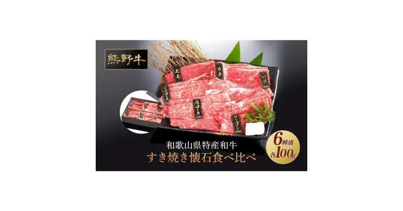 【ふるさと納税】熊野牛 すき焼き懐石 6種盛り【MT48】 | 肉 お肉 にく 食品 人気 おすすめ 送料無料 ギフト