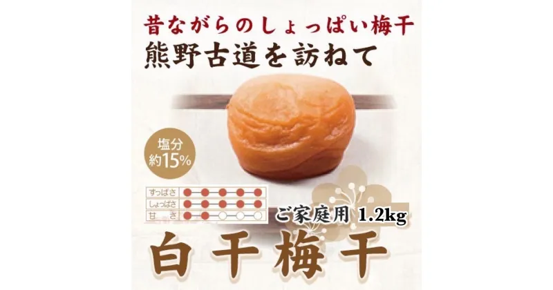 【ふるさと納税】紀州南高梅 白干梅干し 1.2kg ご家庭用 【US18】 | 梅干 食品 加工食品 人気 おすすめ 送料無料