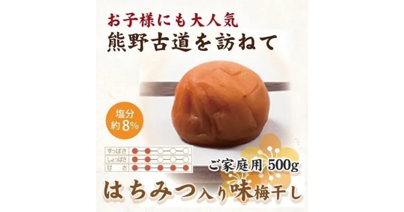 【ふるさと納税】紀州南高梅 はちみつ入り味梅 500g ご家庭用 【US31】 | 梅干 食品 加工食品 人気 おすすめ 送料無料