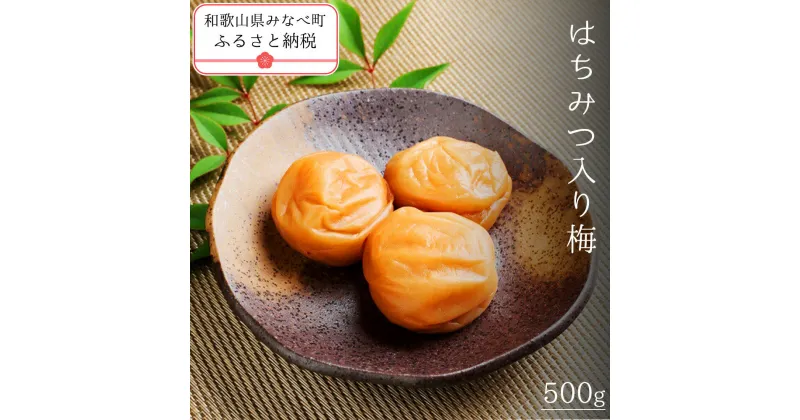 【ふるさと納税】はちみつ入り梅 500g | 《日本一の梅の産地》 《南高梅発祥農園》 高田果園 紀州 和歌山 みなべ町 高級 梅干 うめ 梅 梅干し ギフト 贈り物 贈答品 塩分 7% 減塩