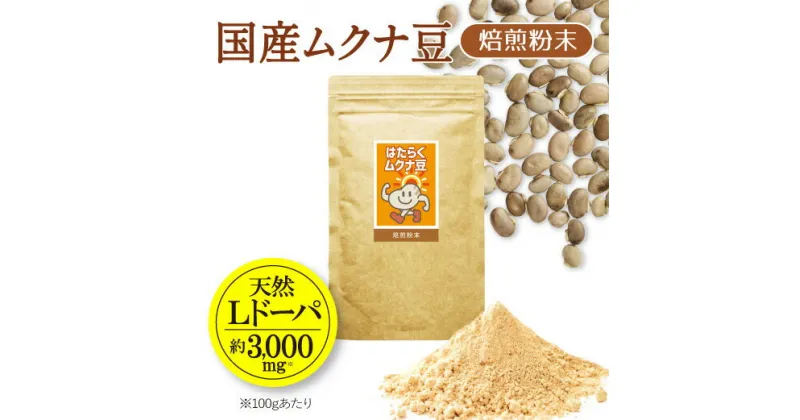 【ふるさと納税】国産ムクナ豆粉末 300g×1袋【老舗生薬屋の無添加ムクナ豆】