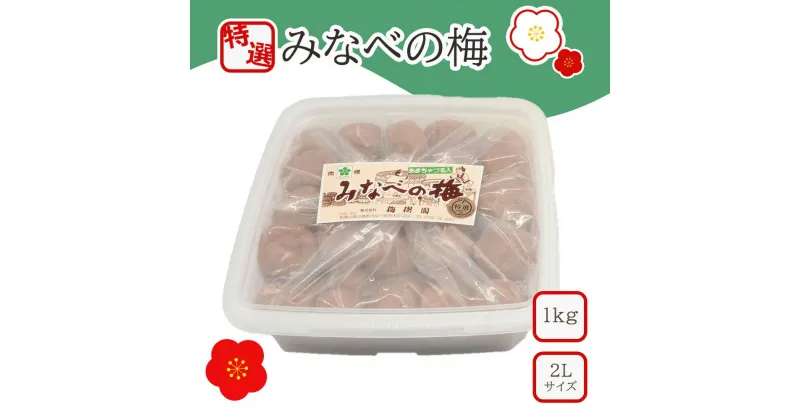 【ふるさと納税】【特選】みなべの梅（あまちゃづる）2L 1kg | 梅干 梅干し うめぼし 紀州 南高梅