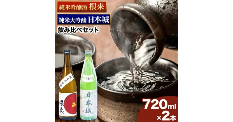 【ふるさと納税】日本城 純米大吟醸酒 純米吟醸酒 根来 飲み比べセット 720ml×2本セット 厳選館《90日以内に出荷予定(土日祝除く)》和歌山県 日高川町 酒 日本酒 アルコール 日本城 根来 送料無料