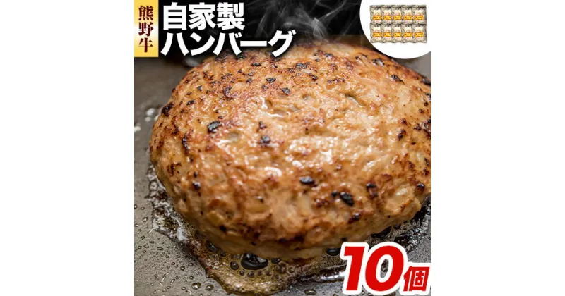 【ふるさと納税】牛肉 熊野牛 自家製ハンバーグ 10個入り 株式会社Meat Factory《30日以内に出荷予定(土日祝除く)》和歌山県 日高川町 熊野牛 黒毛和牛 ハンバーグ 惣菜 自家製 送料無料