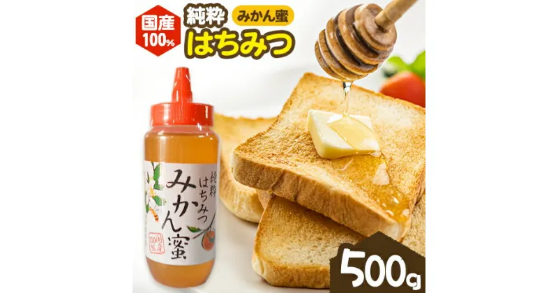 【ふるさと納税】蜂蜜 国産 100％ 純粋 はちみつ みかん蜜 500g スマイル《30日以内に出荷予定(土日祝除く)》和歌山県 日高川町 蜂蜜 みかん ハチミツ 天然 国産 蜜柑