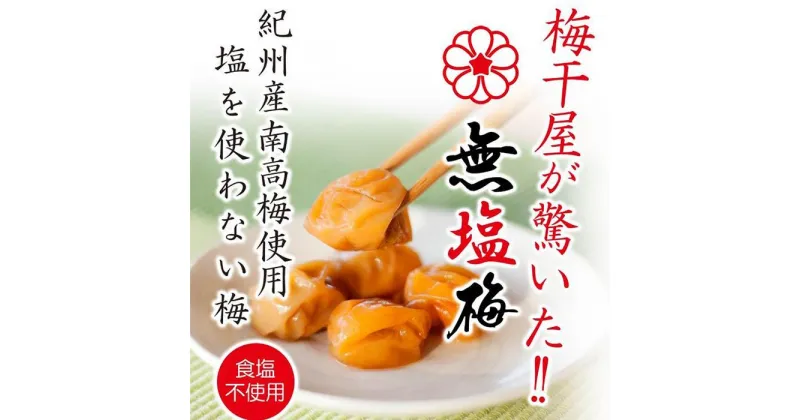 【ふるさと納税】紀州南高梅 食塩不使用 無塩梅 180g 梅干し 梅干 バニリン 減塩 無添加 塩分 | 梅干 食品 加工食品 人気 おすすめ 送料無料