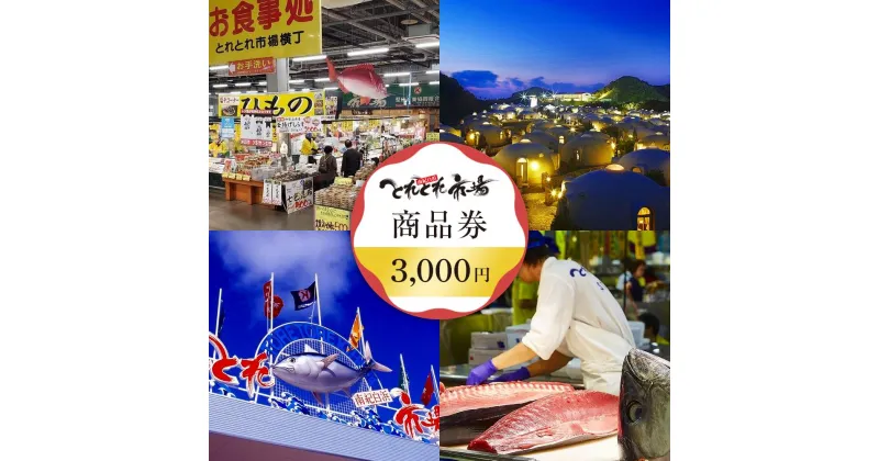 【ふるさと納税】とれとれ市場 3,000円分商品券(500円×6枚)チケット