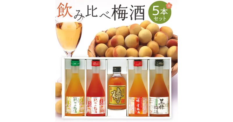 【ふるさと納税】飲み比べ5本セット（白・赤・蜂蜜・黒糖・樽）紀州の梅酒【MG69】 | 和歌山県 和歌山 上富田町 楽天ふるさと 納税 飲み比べ 飲み比べセット セット のみくらべセット 梅酒 アルコール飲料 地酒 ご当地 詰め合わせ 梅 紀州南高梅 ギフト プレゼント お酒