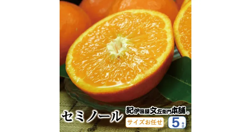 【ふるさと納税】 セミノールオレンジ 約5kg / サイズおまかせ ※2025年4月中旬～2025年5月下旬頃に順次発送予定(お届け日指定不可) 紀伊国屋文左衛門本舗 / みかん オレンジ 果物 くだもの 柑橘 フルーツ 和歌山 人気 おすすめ 予約販売