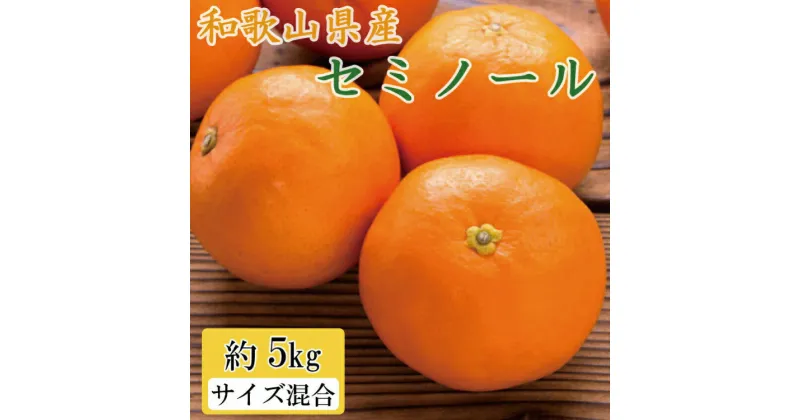 【ふるさと納税】和歌山県由良町産セミノールオレンジ約5kg(サイズ混合　秀品) ※2025年4月上旬～4月下旬ごろに順次発送（お届け日指定不可）