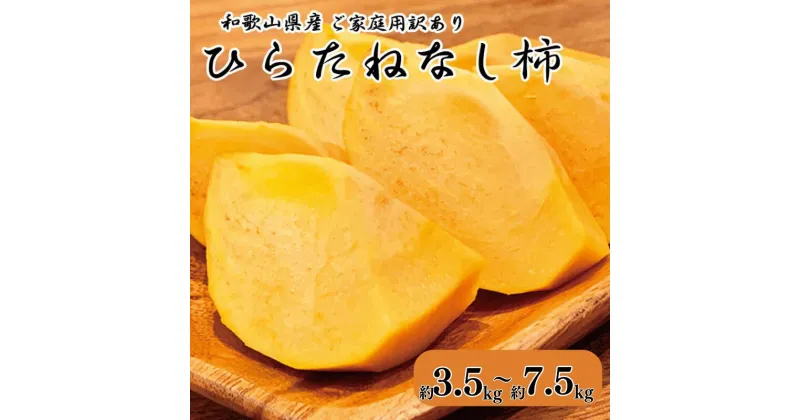 【ふるさと納税】 【ご家庭用わけあり】和歌山秋の味覚　平核無柿（ひらたねなしがき） 【選べる容量】 約3.5kg 約7.5kg　※2025年10月上旬頃～2025年10月下旬頃頃順次発送（お届け日指定不可）/ 和歌山 柿 フルーツ 果物 カキ かき たねなし柿