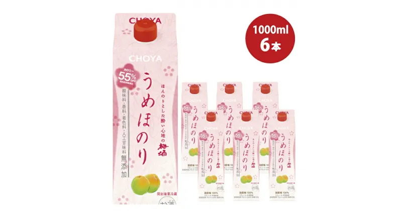 【ふるさと納税】チョーヤ うめほのり　1Lパック×6本（1ケース）低アルコール カロリーオフ/梅酒 梅 ウメ お酒 リキュール 酒 紀州 和歌山 CHOYA 国産 無添加