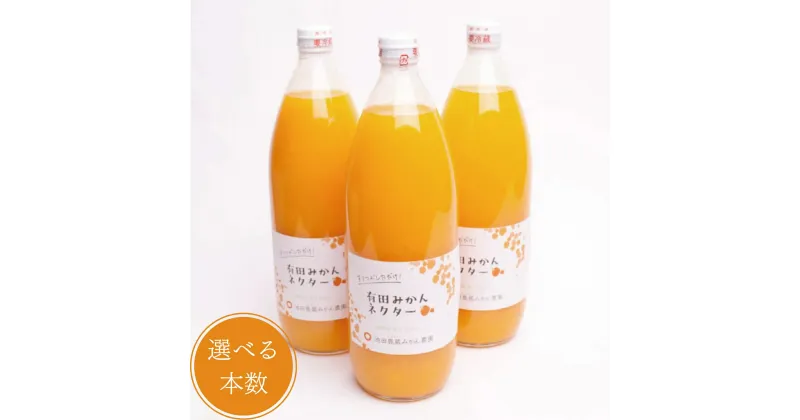 【ふるさと納税】とろり　みかんネクター1000ml 選べる本数【無添加100%ストレートジュース】【有田みかんジュース】 / 和歌山 ミカン 濃厚 ドリンク